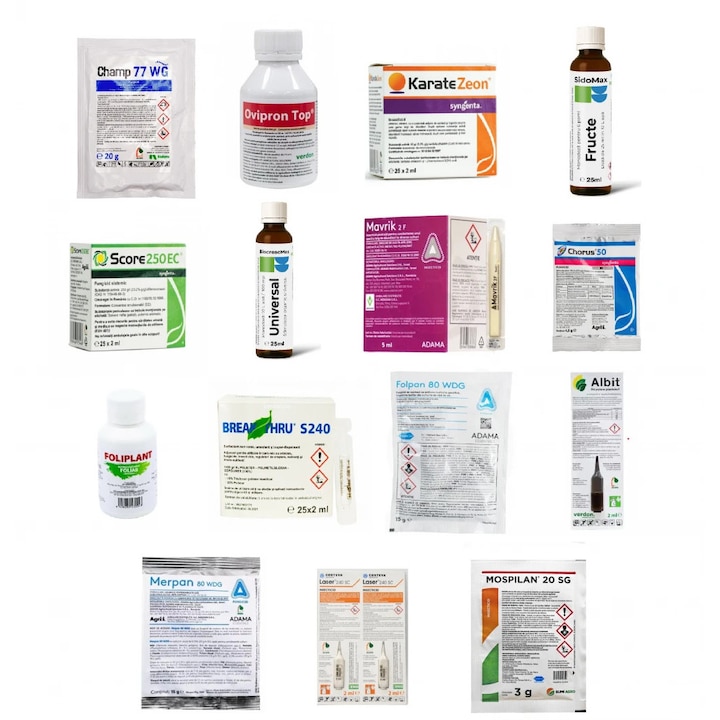 Pachet anual tratamente Fitopack pomi fructiferi, 8 tratamente pentru 10 litri de apa