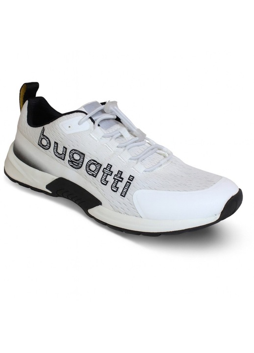 Bugatti Bugatti férfi fehér fekete kombi bebújós sportcipő gumis fűzővel 341-AWU015900-1000 07768