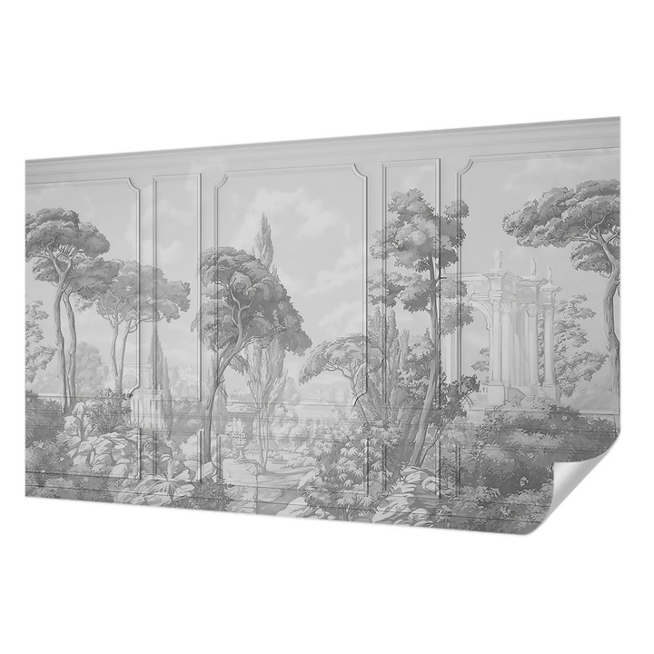 Fali Fotótapéta Autocolant, Wallfluent, Natura atmosferica, Gri, 416 x 254 cm, Pentru Living, Birou, Hol, 010170060070000282725