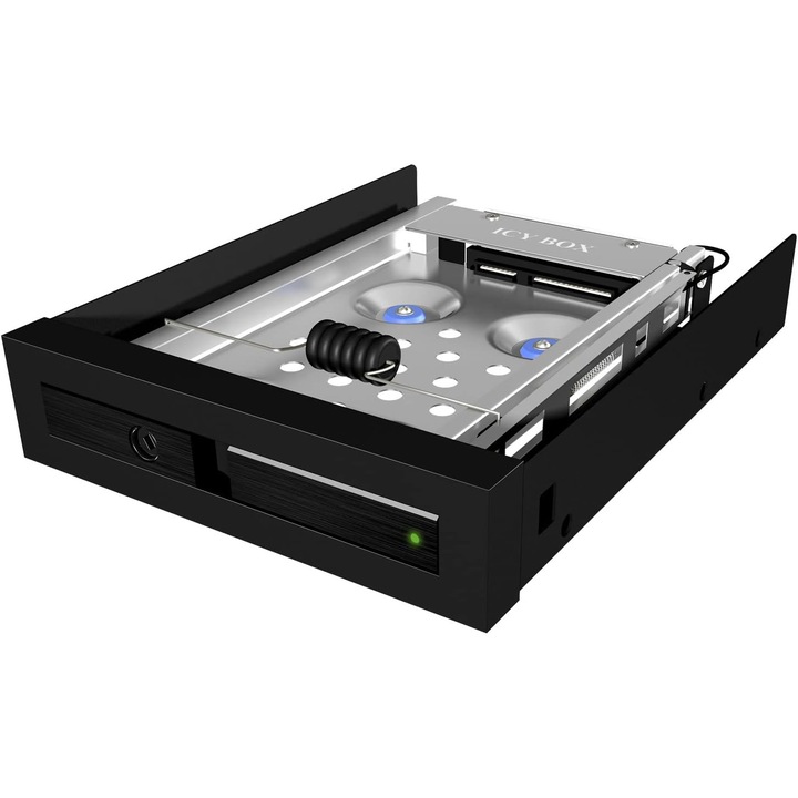 Adaptor Caddy Icy Box 2.5" HDD/SSD pentru bay 3.5", SATA III, design robust, cu sistem de blocare