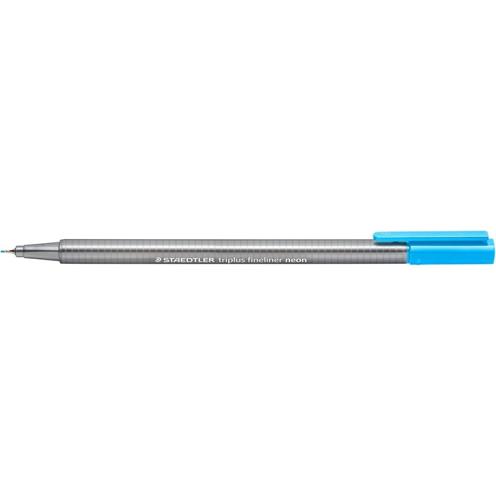 Pix fineliner STAEDTLER Triplus neon albastru, varf 0.3mm, ergonomic