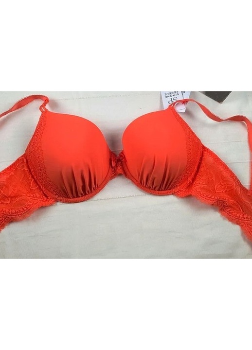 Sutien Dantela Simone Perele, 75D EU, coral, cupe buretate, armaturi integrate