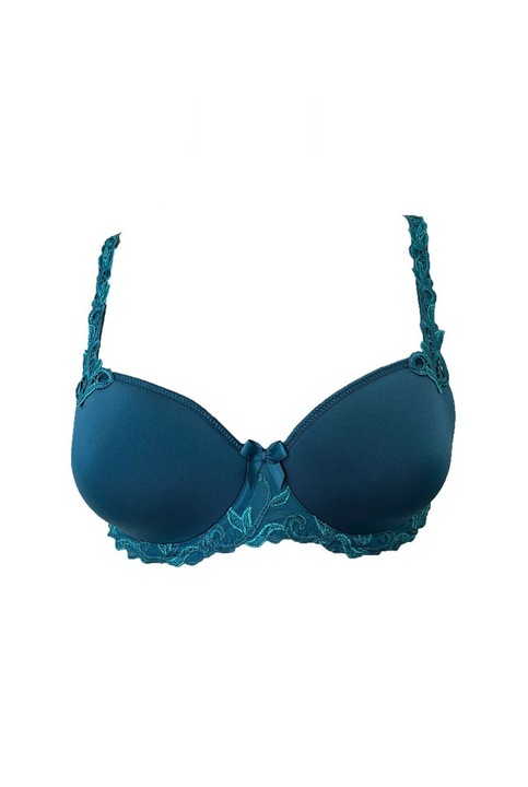 Simone Perele melltartó, petrolzöld, előformázott kosarak, állítható pántok, 65E EUR