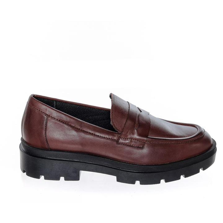 Дамски обувки от естествена кожа - BORDO BOX - I1 BB, Бордо