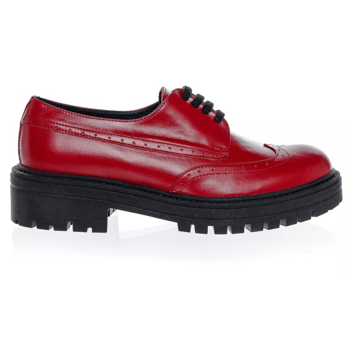 Дамски обувки от естествена кожа - ЧЕРВЕНИ - G9 RB, Червен