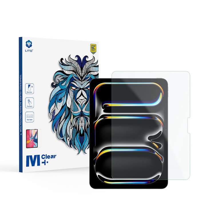 Folie protectie tableta Lito, 2.5D, sticla securizata mata, transparenta, 11 inch