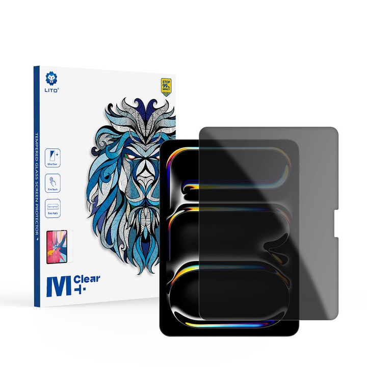 Folie de protecție Lito 2.5D pentru tabletă iPad Pro 11, transparentă, 11 inch