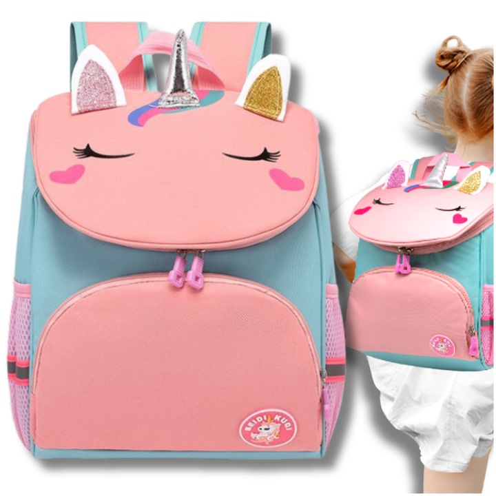 Könnyű gyerek hátizsák unikornissal óvodába és utazáshoz