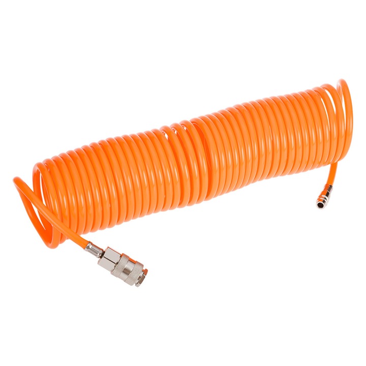 Cablul spiralat de presiune 5x8mm, 10m, PE, NEO TOOLS, pentru aer comprimat
