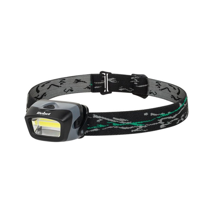 Rebel LEC-URZ0905 - LED челник, 120lm, черен