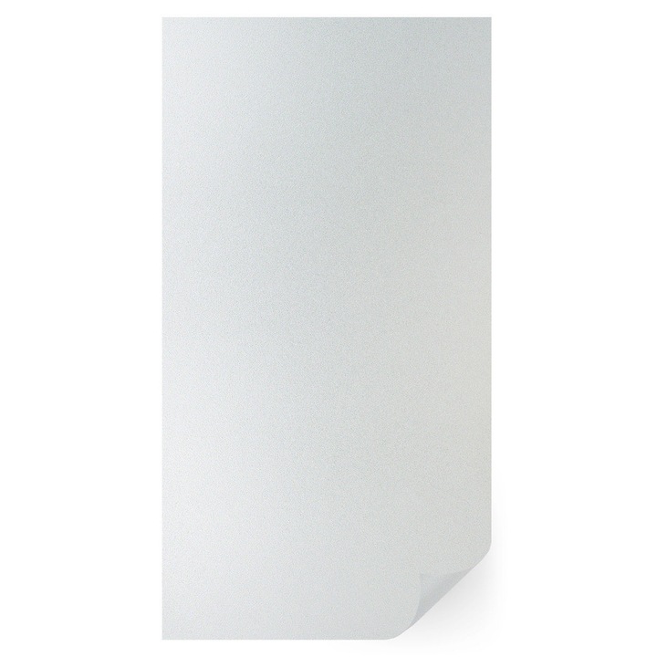 Folie Autoadeziva Pentru Geamuri, Tulup, Model Translucid Milky, Anti-UV, Confidentialitate Zi Si Noapte, Usor De Aplicat, 200x106 cm, 010450860030000000000