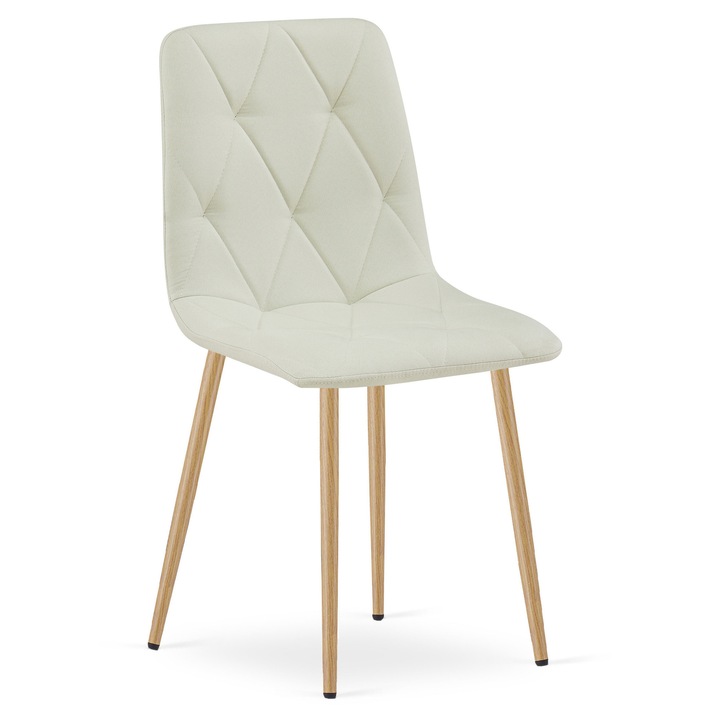 Scaun tapitat LEOBERT LIBRA, bej, 87x44,5x54,5cm, utilizare in salon, bucatarie, dining