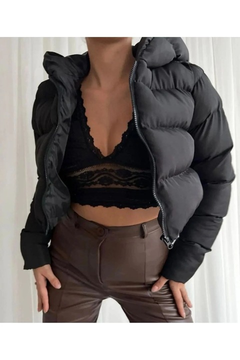 Късо пухено яке, Frosty Days, Черен