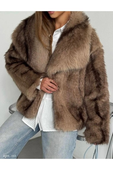 Geaca cu blanita, Foxi Deluxe Jacketsaz, Caramel