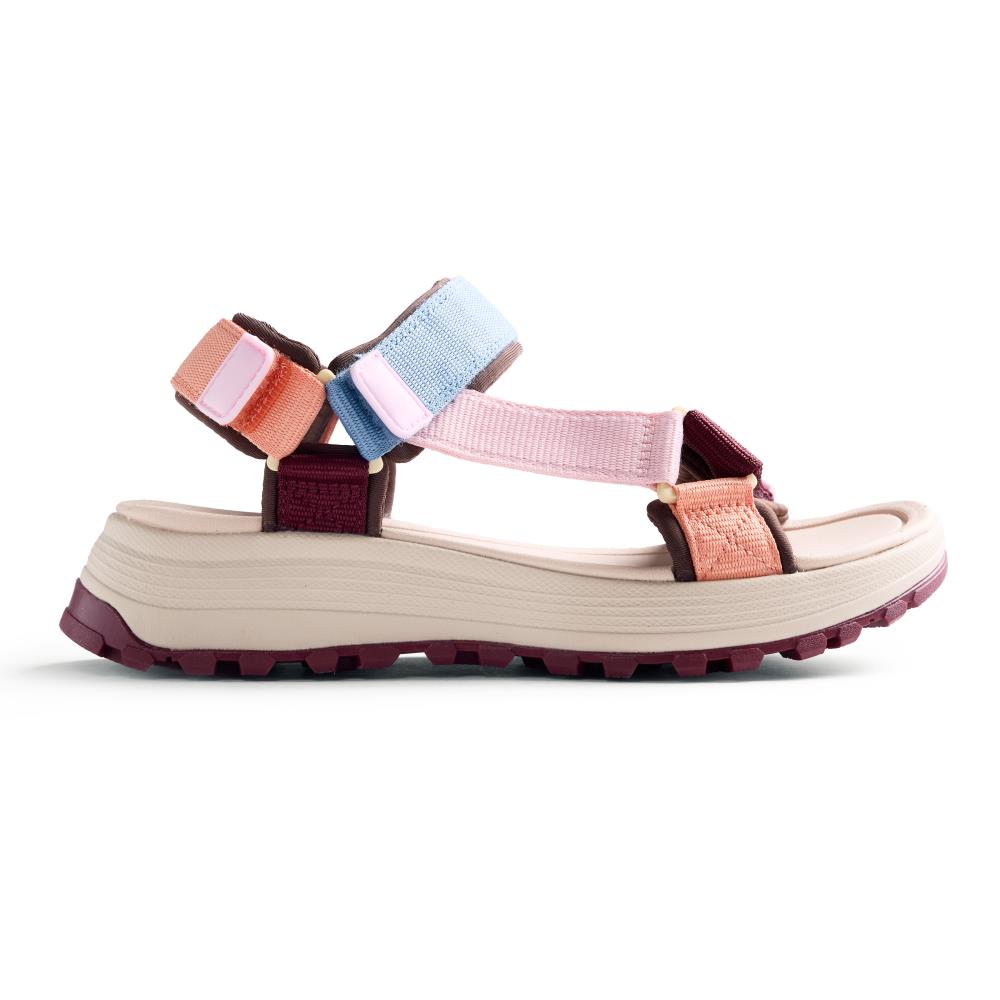 Gioseppo, Sandale wedge cu velcro Mazuri, Roz, 37