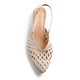 Gioseppo, Pantofi slingback din piele cu aspect impletit Kipili, Alb murdar