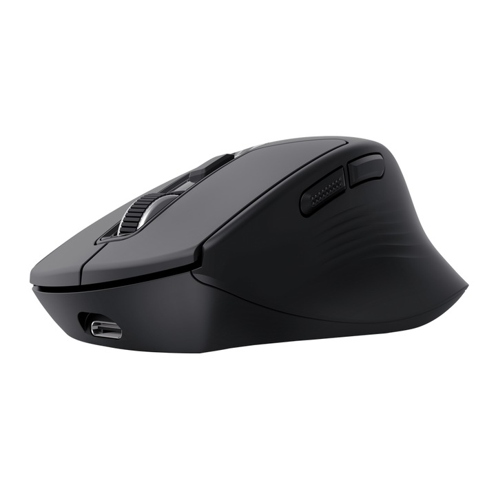 Mouse wireless Trust Niven, silent, multi-wireless connection, 2.4G, 800–3200 DPI, negru