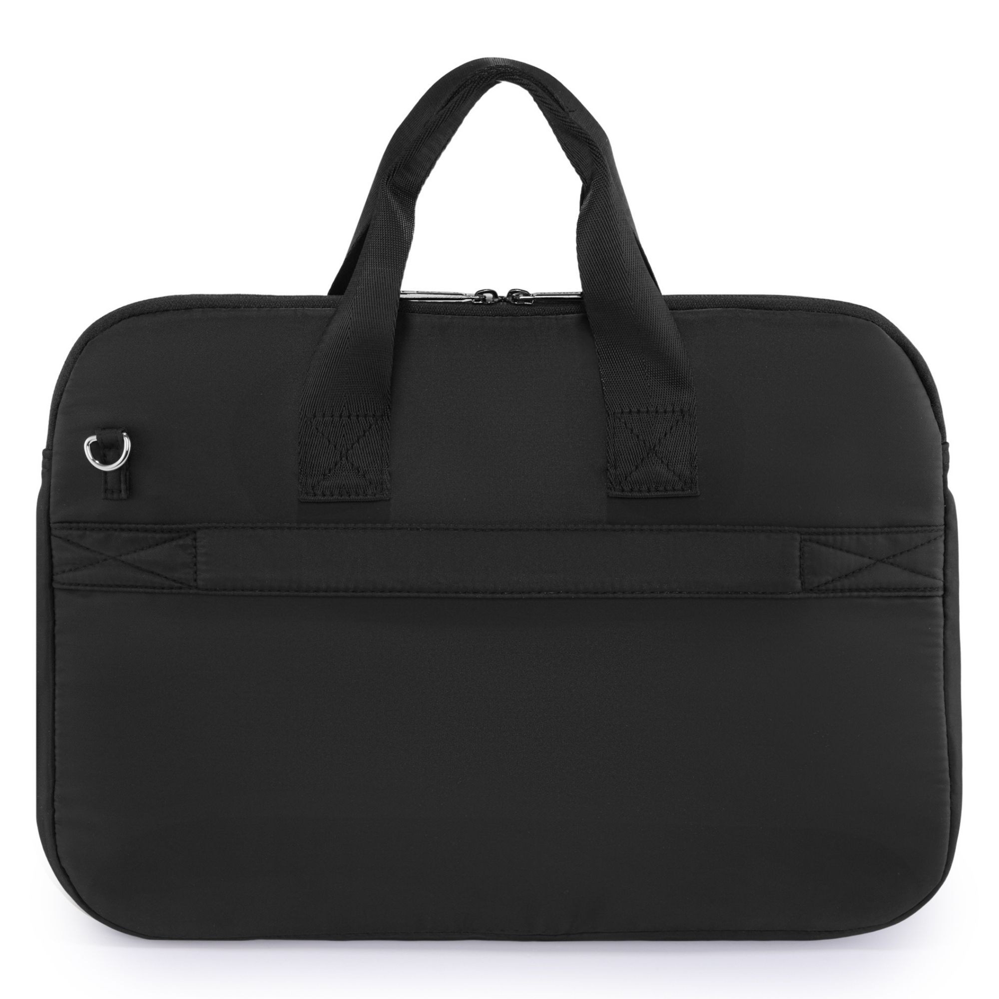 Geanta laptop 15.6 inch, Zagatto® ZG1079, Dimensiuni 40x8x30 cm, Rezistenta la apa, Atasabila la troler, Eleganta, Business, Curea de umar reglabila si detasabila, Buzunar frontal cu fermoar, Pentru notebook, Compatibila Macbook Pro, Air, Neagra