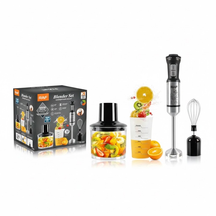 Set mixer vertical 4 în 1 RAF R.3028 400W