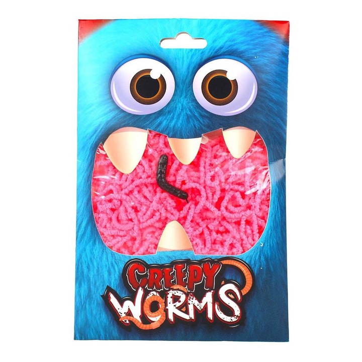 Interaktív játék, Creepy Worms, 50 gramm, Gyermekeknek, Kék
