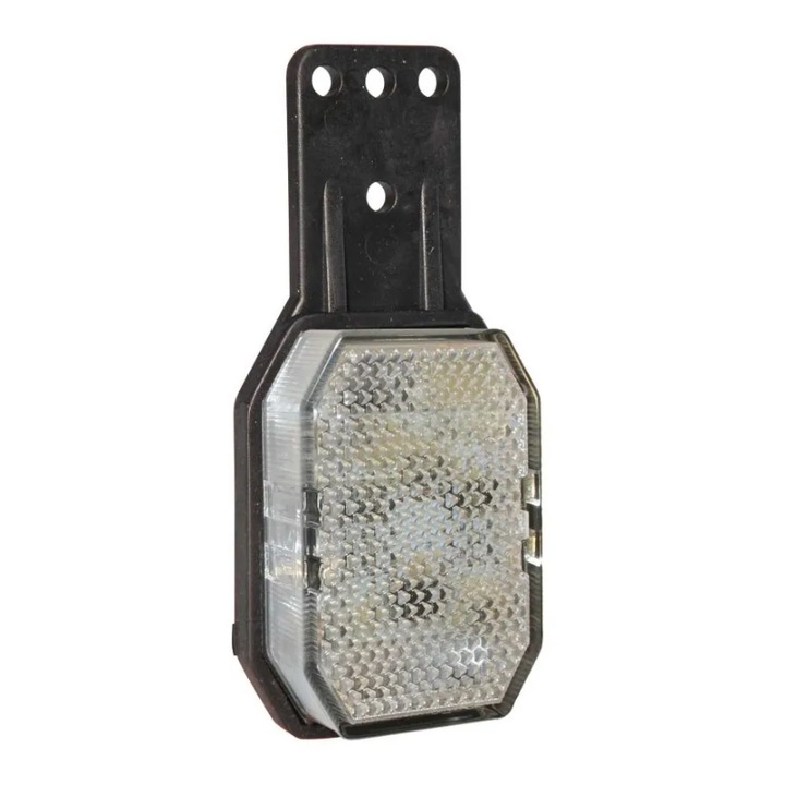 Lampa gabarit LED, ASPÖCK, Flexipoint, suport cauciuc, alb/rosu, 12-24V, IP6K9K, ADR, vizibilitate fata-spate, montare usoara