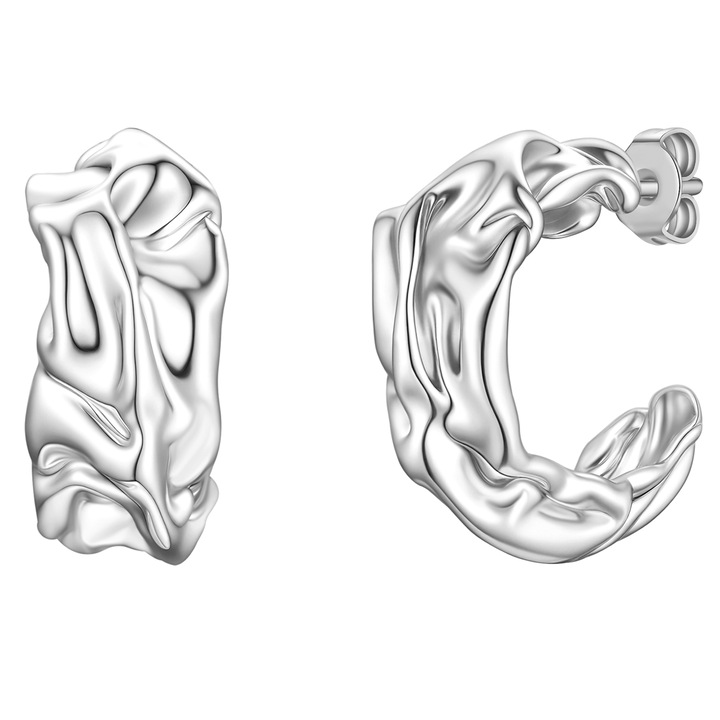 Yokoamii, Cercei rotunzi cu model neregulat si aspect lucios, Argintiu