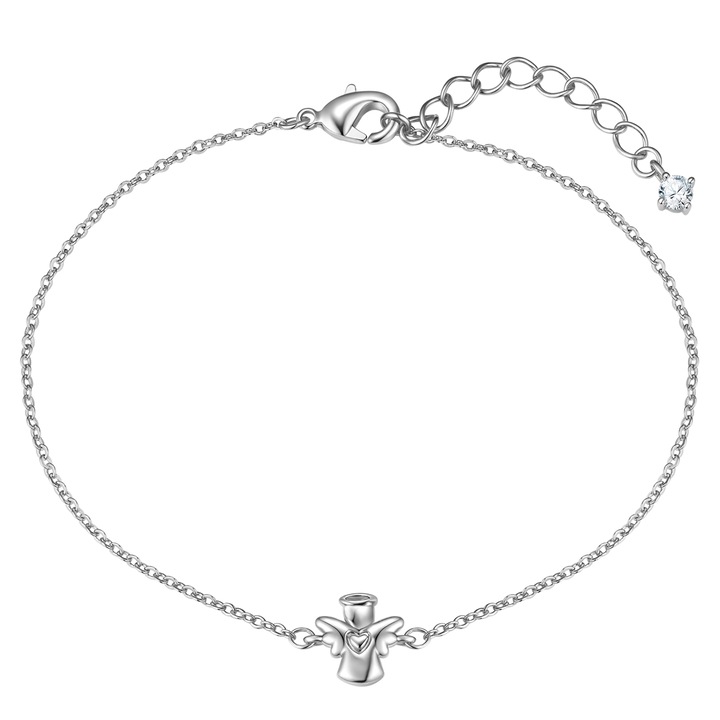 Lulu & Jane, Bratara cu talisman inger, Argintiu