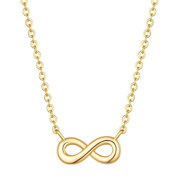 Lulu & Jane, Colier cu pandantiv cu simbolul infinitului, Auriu