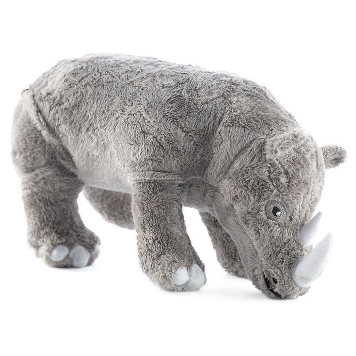 Плюшена играчка носорог, Mis Gustaw, 40 см, сив цвет