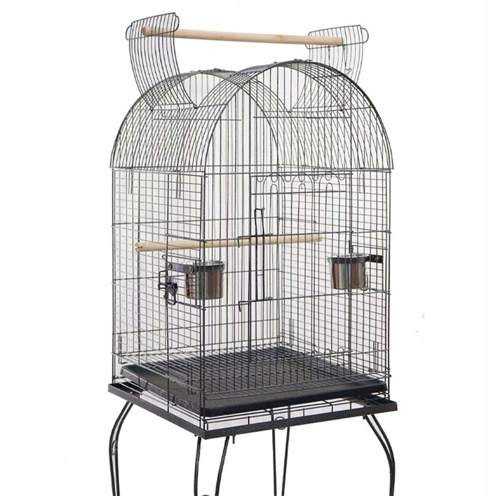 Colivie pentru păsări Rebiko, 51x51x139cm, mobilă, metalică, neagră