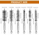 Set de 12 perii de sarma pentru masini de gaurit: 6 perii din otel inoxidabil si 6 perii din cupru, perie cilindrica rotunda cu tija hexagonala, perie perforata pentru lustruire si indepartarea ruginii