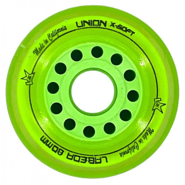 LABEDA Union X-MOALE Görkorcsolya kerék 4 darabos csomag (zöld, 76 mm)
