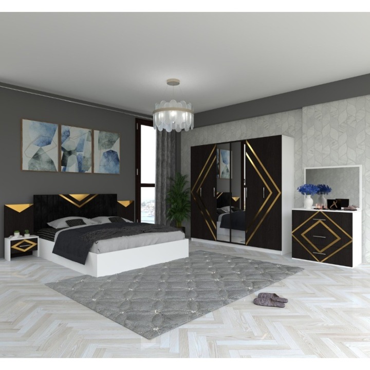 Dormitor AmzMob Dormitor Porto Wenge 160X200