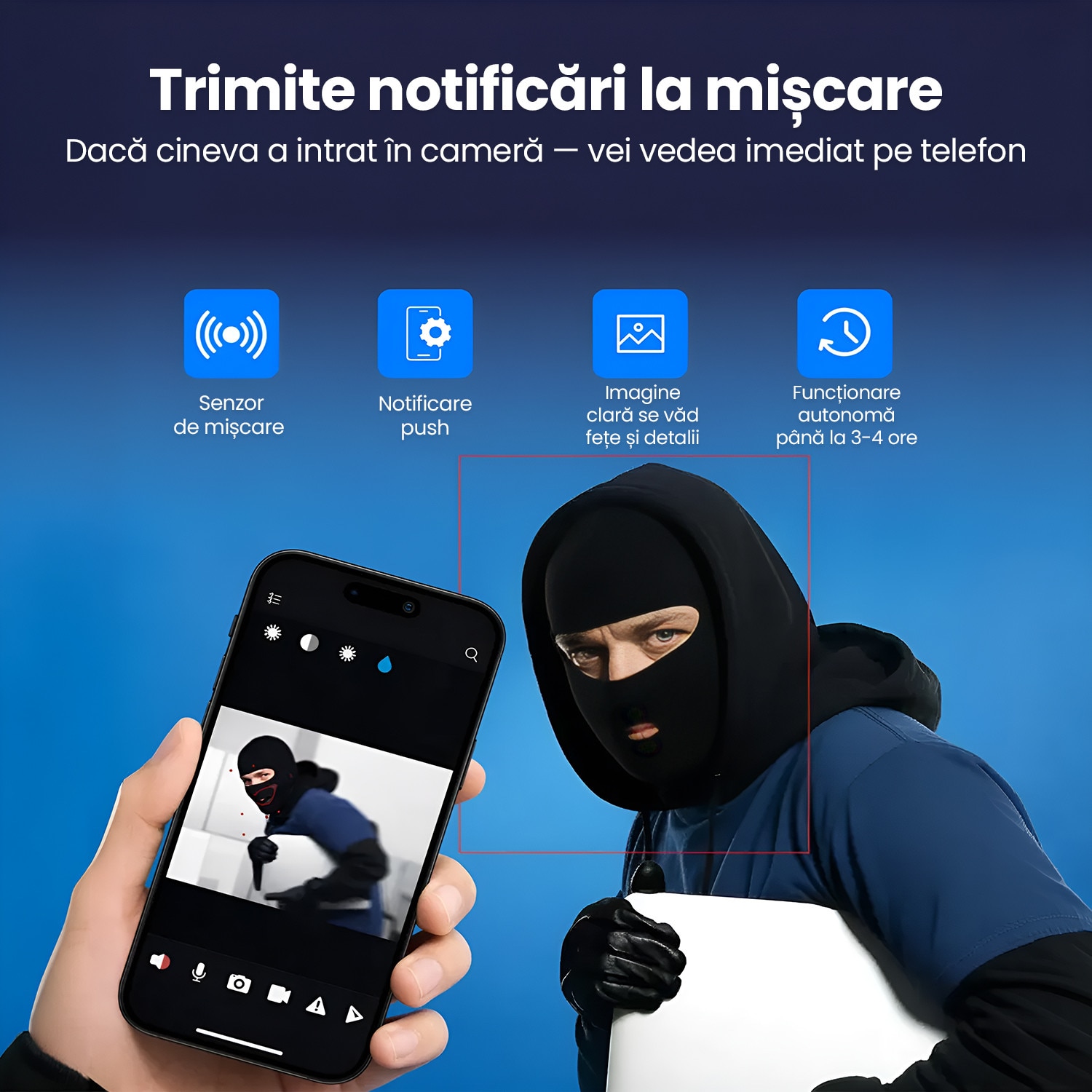 Ceas Desteptator cu Camera Spy Ascunsa, 4K Live Streaming, Monitorizare ...