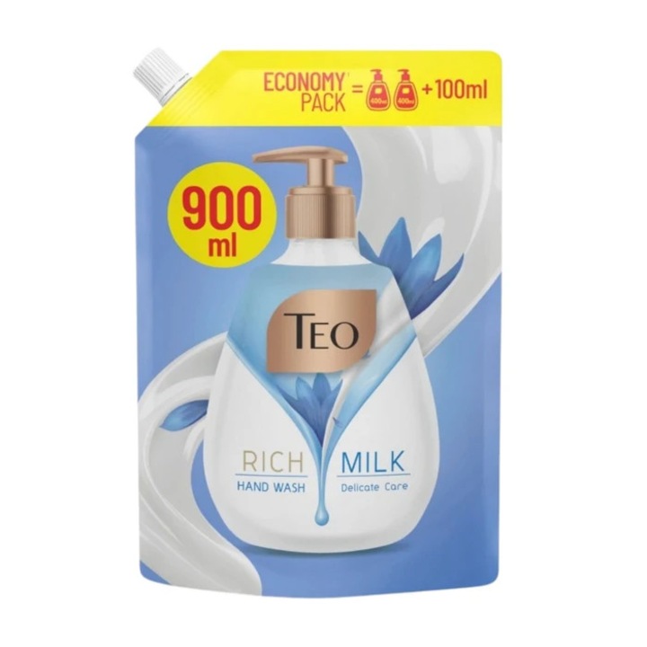 Rezerva sapun lichid Delicate Care, 900 ml, Teo