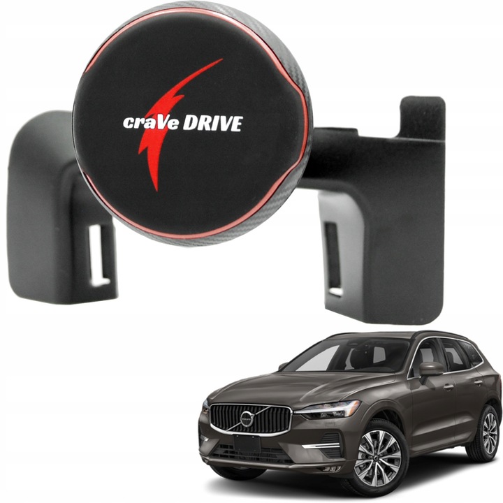 Suport auto magnetic CraVeDRIVE, montaj rapid, reglaj 360, negru
