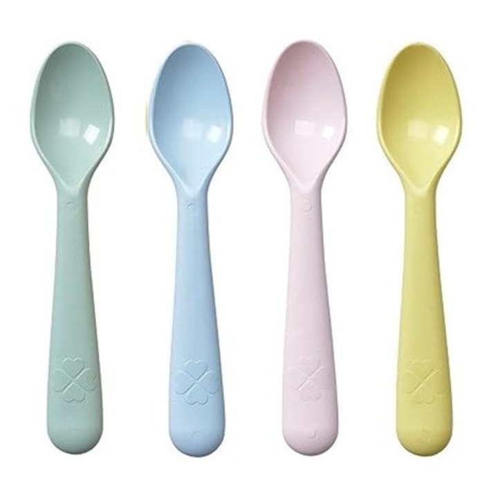 4 darabos színes gyermekkanál készlet, sima anyag