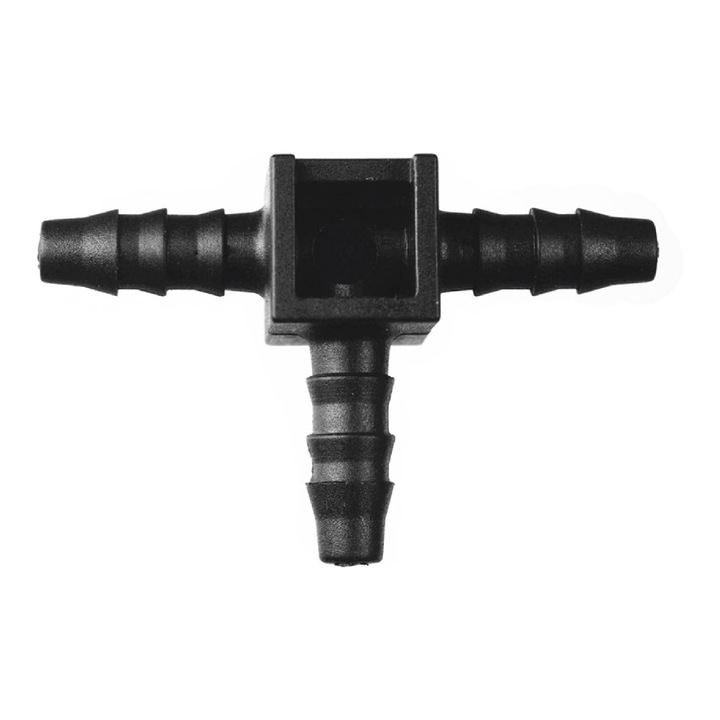Conector teu egal din plastic PAA-auto pentru conducte combustibil 4mm int / 6mm ext, 5x5x5cm