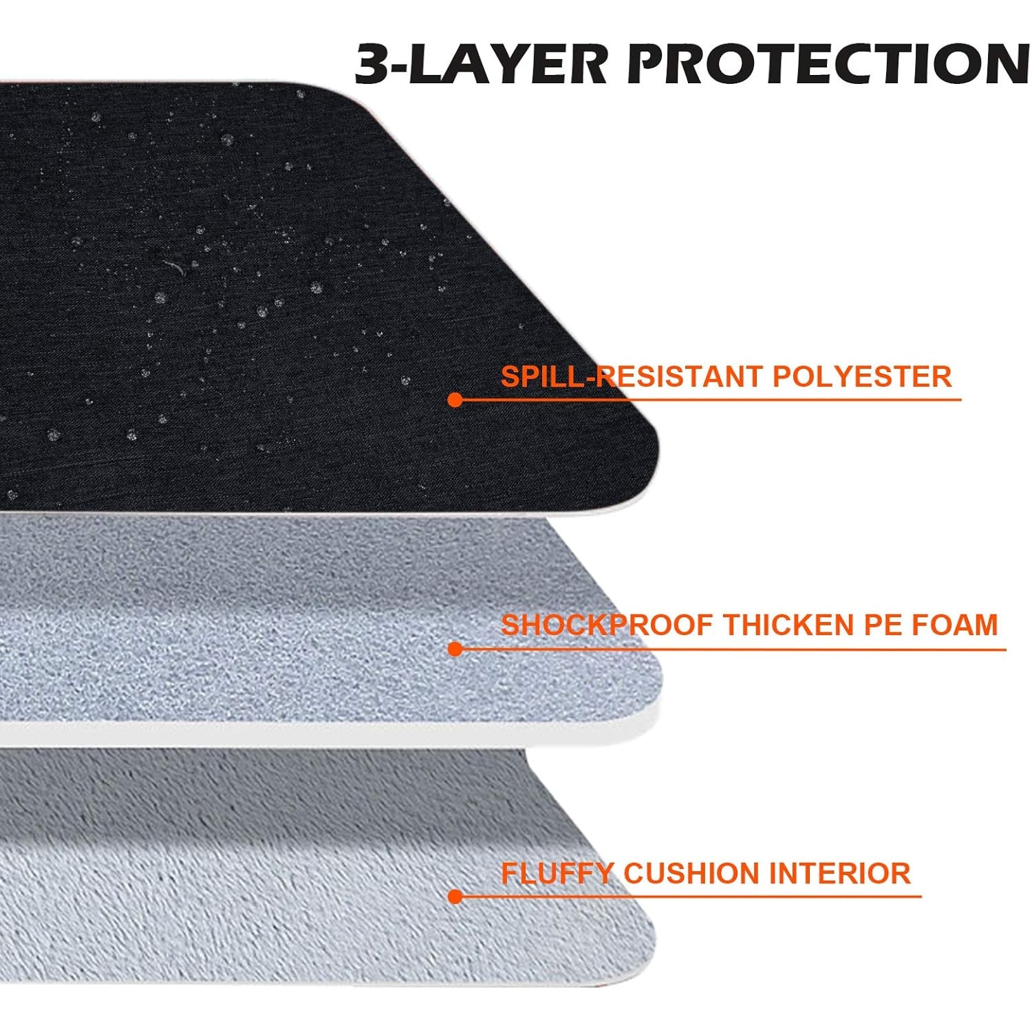 Husa laptop RAINYEAR 15 inch, geanta protectie, neagra