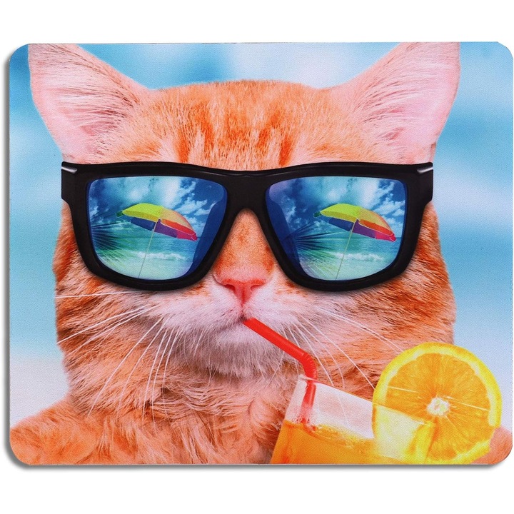 Mousepad mic cu design dragut, 24x20x0.3 cm, suprafata neteda