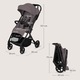 Carucior sport Lionelo Tansi, 0-22 kg, sistem Graveltech, usor, Gri, set complet