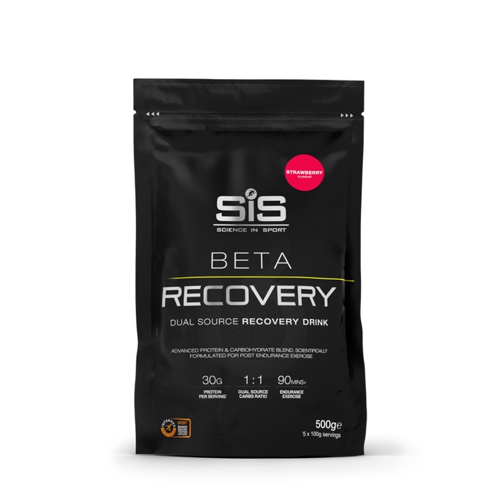 SiS BETA Recovery, Professzionális regeneráló italpor állóképességi sportolóknak (eper, 500 g)