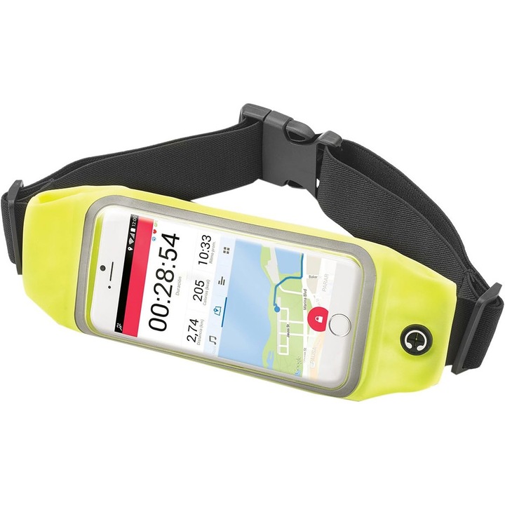 Sporttáska 6.2 hüvelyk, Deréktáska Telefonrekesszel, Ideális Fitneszhez, Kocogáshoz, Futáshoz, Univerzális és Vízálló, Sárga
