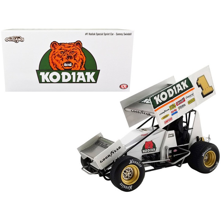 Macheta masina de model ACME Formula Kodiak Special Sprint Car #1 Sammy Swindell 1/18, metal, plastic