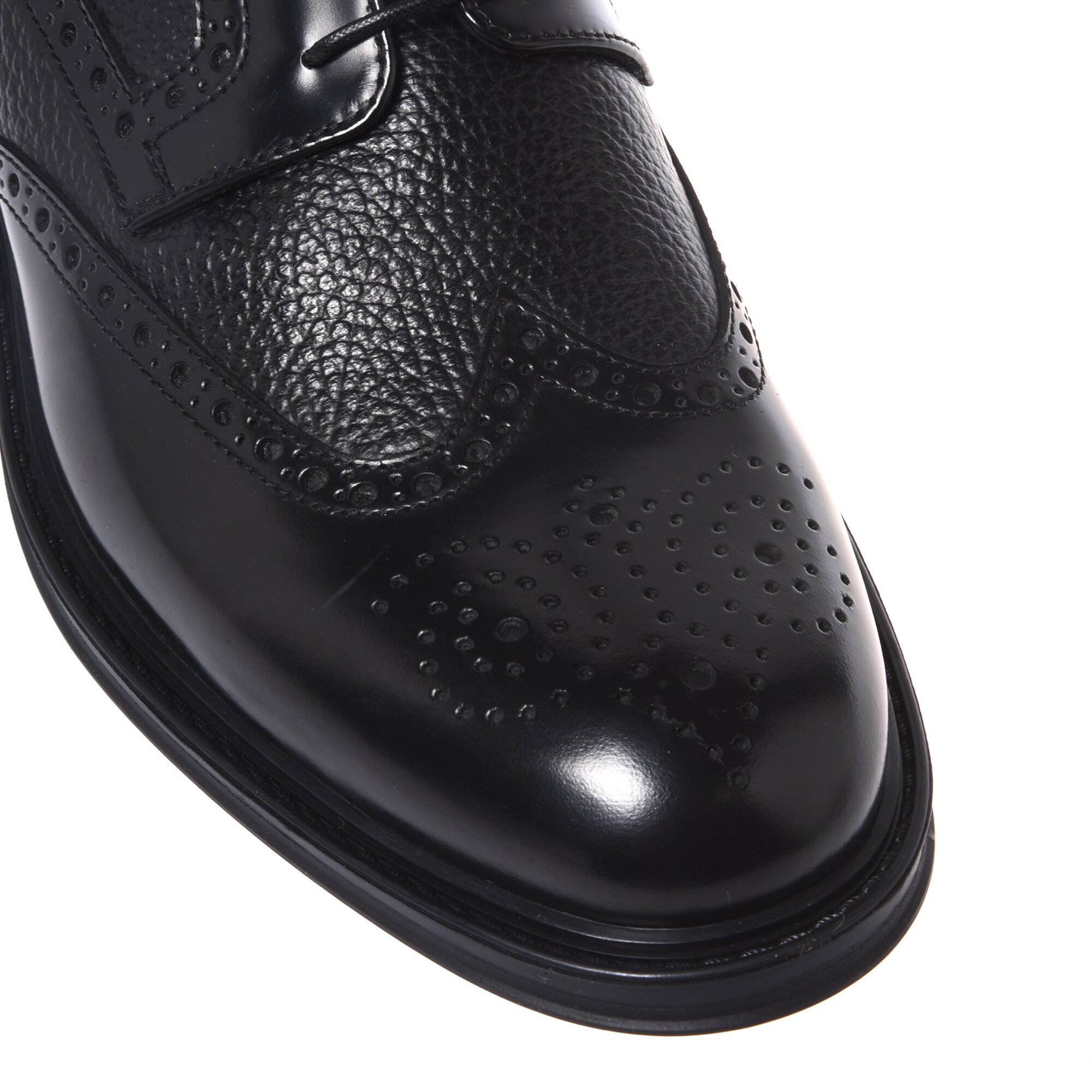 Baldinini, Pantofi din piele cu sireturi, Negru, 40