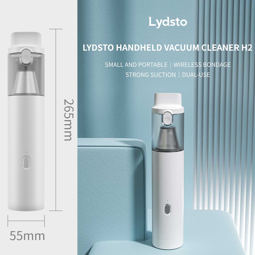 Aspirator de mână fără fir Xiaomi Lydsto H2, 16000 Pa, filtru HEPA, 120 W, 26,5x5,5cm