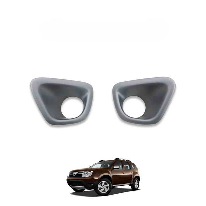 Rama proiectoare de ceață față CAPPAFE, gri, plastic, Dacia Duster 2010-2017