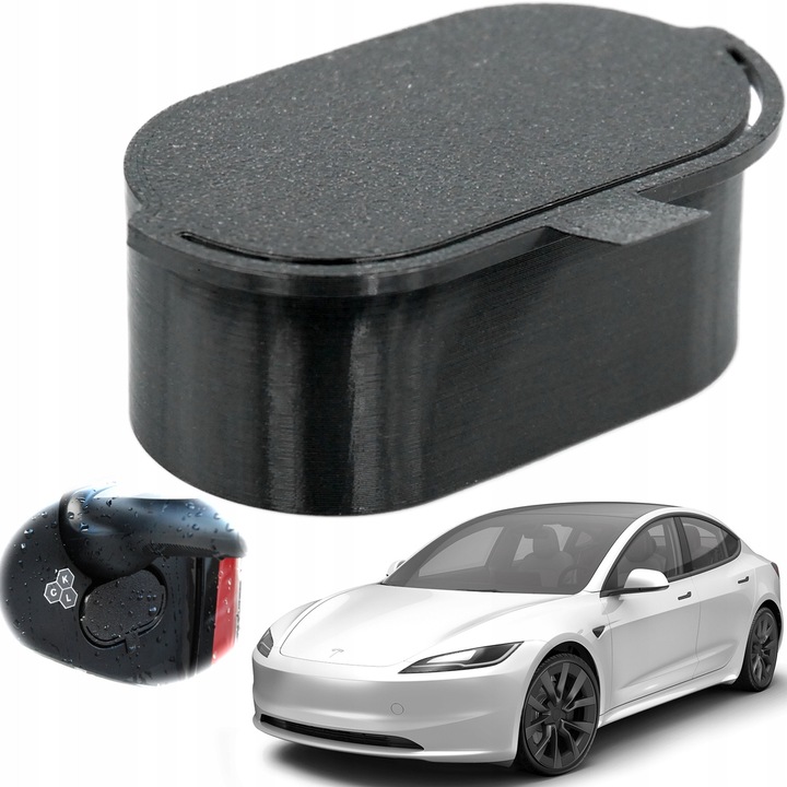 Capac port încărcare, CraVeDRIVE, negru, protecție praf umiditate, profil redus