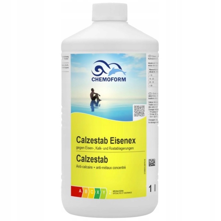 Stabilizator Duritate Apa Si Protectie Contra Coroziunii In Basen, Chemoform, 1L, Incolor, Model Calzestab, Previne Depunerile De Calcar Si Fier Pe Pereti Si Filtru, Protejeaza Instalatia, Apa Cristalina, Solutie Profesionala Pentru Intretinere
