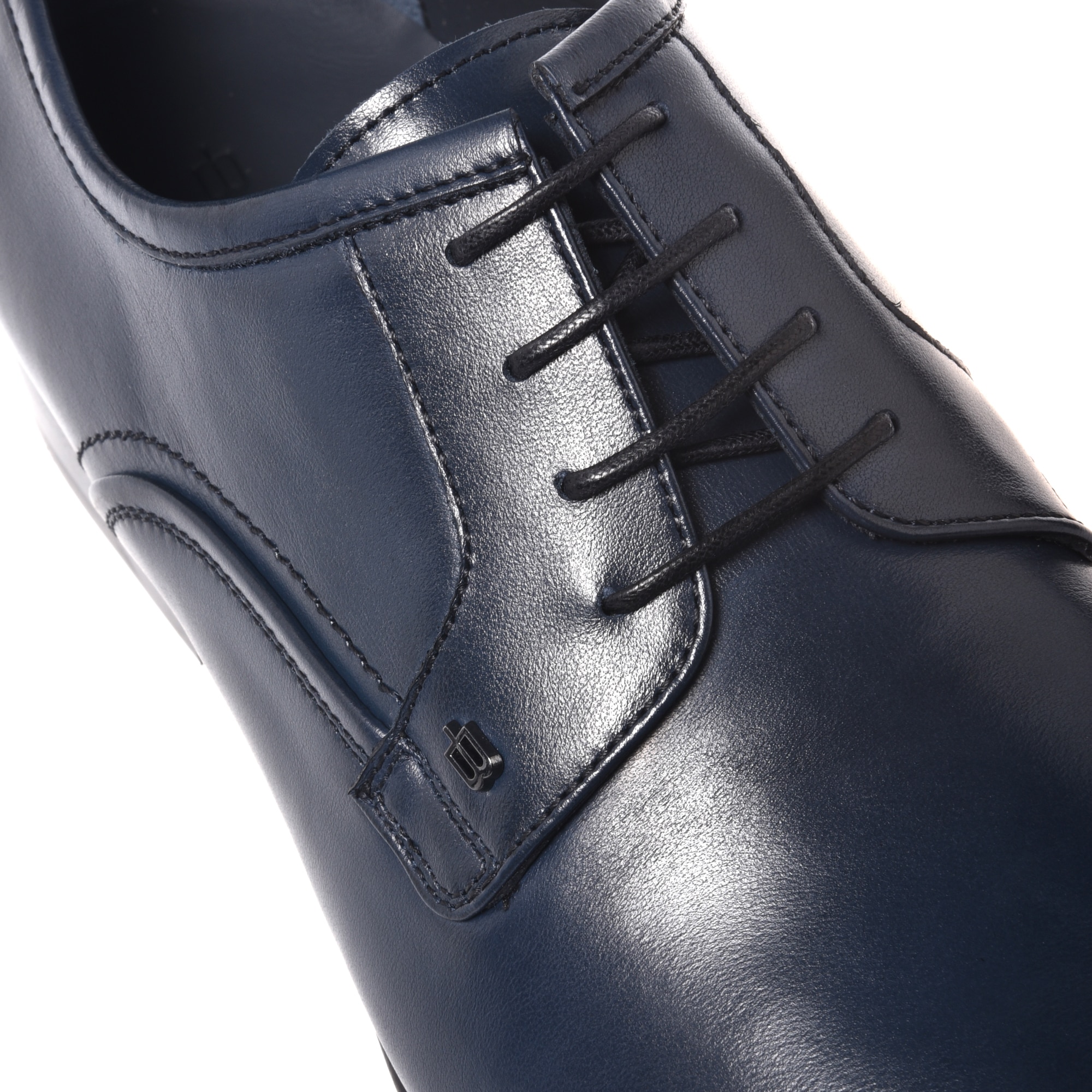 Baldinini, Pantofi derby de piele, Albastru, 44